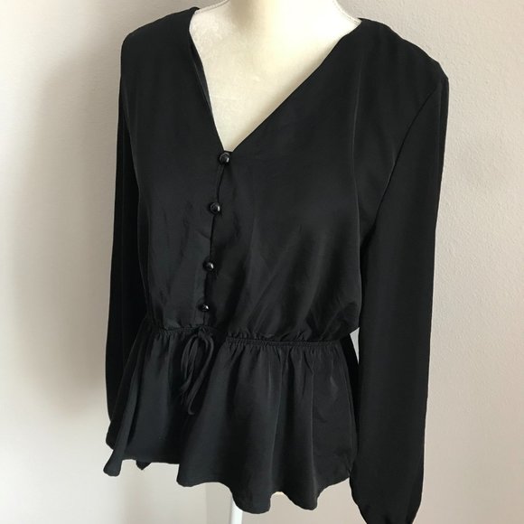 COPY - - Shein Long Sleeve Drawstring blouse - Picture 5 of 7